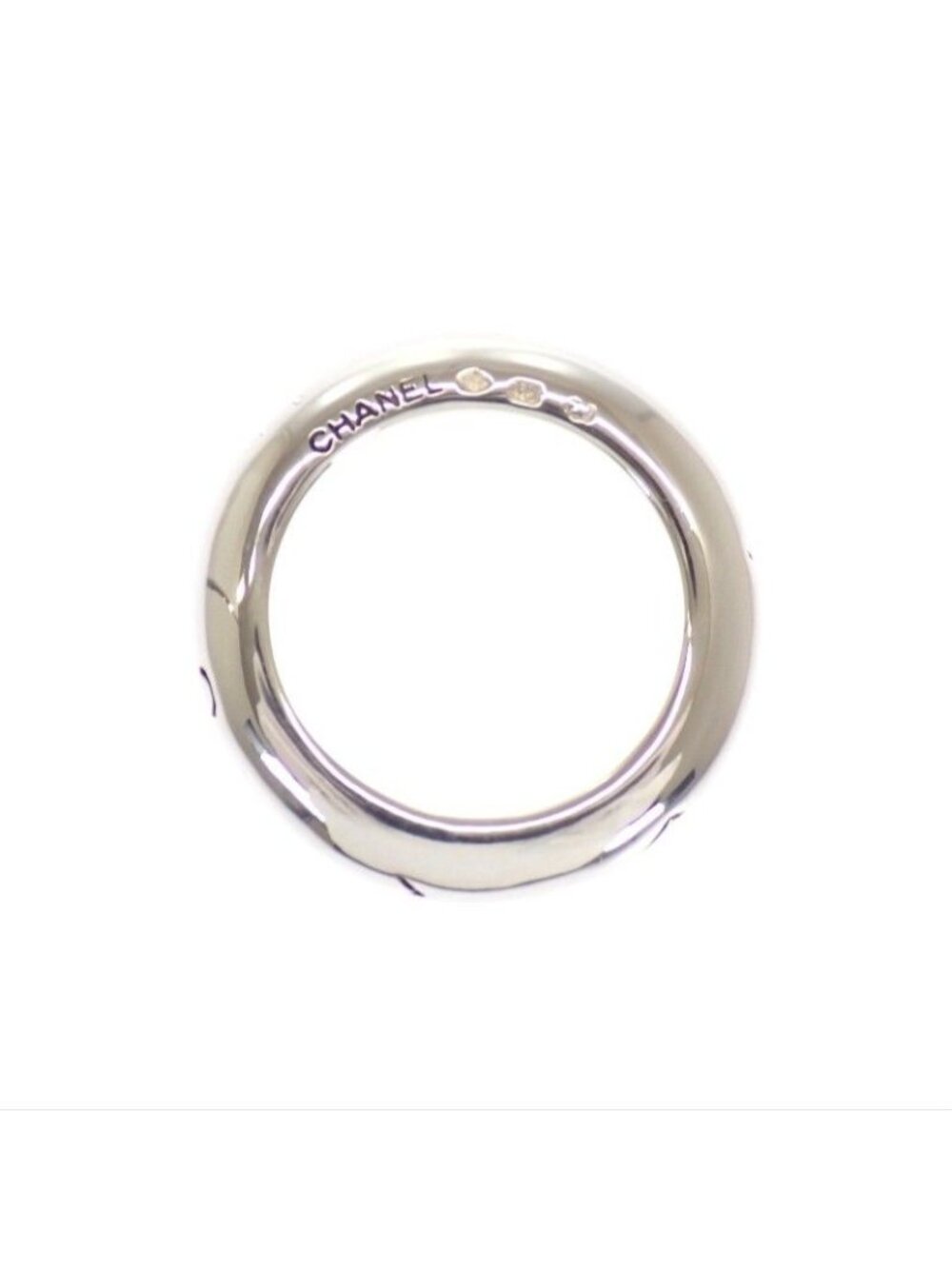 Chanel Logo Ring 925 Sterling Silver Vintage - Picture 7 of 13